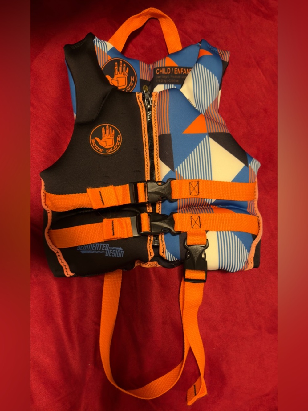 Body Glove Child USCG Approved EVOPrene Life Jacket 33-55 lbs Orange/Blue